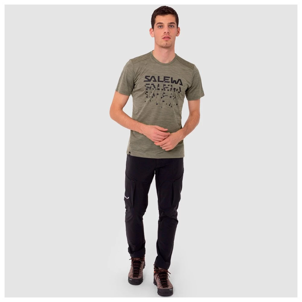 Tee-shirt De Rando Salewa Puez Hybrid 2 Dry M Bungee Cord Melange 4 Tee-shirt De Rando Salewa Puez Hybrid 2 Dry M Bungee Cord Melange – Image 4