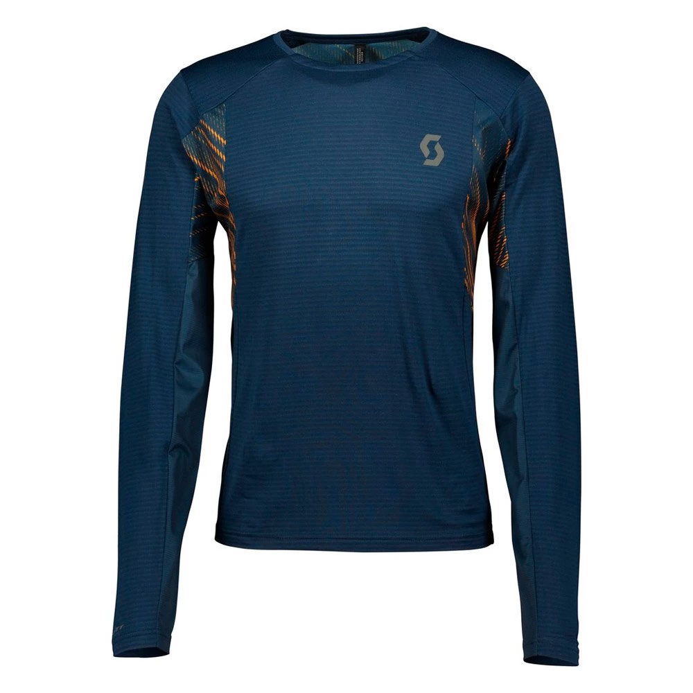 Tee-shirt De Trail Scott Trail Run L/S Men's Midnight Blue/Cooper Orange 1 Tee-shirt De Trail Scott Trail Run L/S Men's Midnight Blue/Cooper Orange