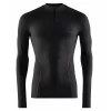 Sous-vêtement Techni. Nordique Falke Warm Zip Shirt Tight Fit Black Fuego