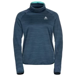 Veste De Trail Odlo Run Easy Warm Mid Layer Blue Wing Teal Melange