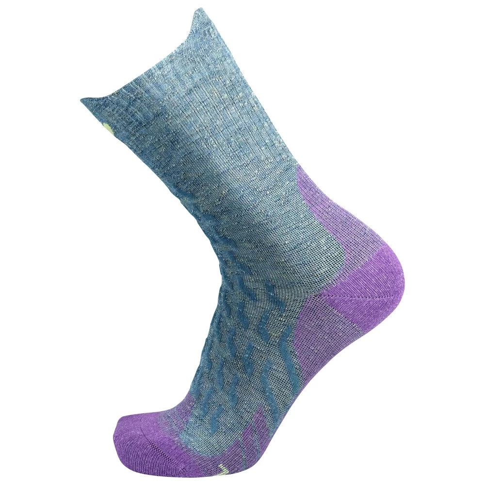 Chaussettes Therm-Ic Trekking Ultracool Linen Crew Lady Violet Gris 2 Chaussettes Therm-Ic Trekking Ultracool Linen Crew Lady Violet Gris – Image 2