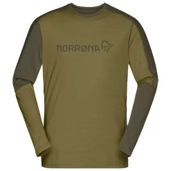 Sous-vêtement Technique Norrona Falketind Equaliser Merino Round Neck M's Olive Drab Olive Night