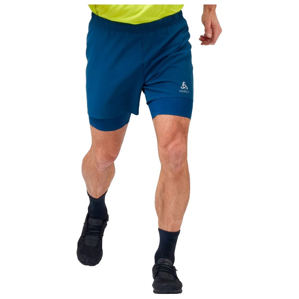 Short De Trail Odlo Zeroweight 5 Inch 2in1 Shorts Blue Wing Teal 6 Short De Trail Odlo Zeroweight 5 Inch 2in1 Shorts Blue Wing Teal – Image 6