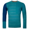 Sous-vêtement Technique Ortovox 185 Rock'n'wool Long Sleeve M Pacific Green