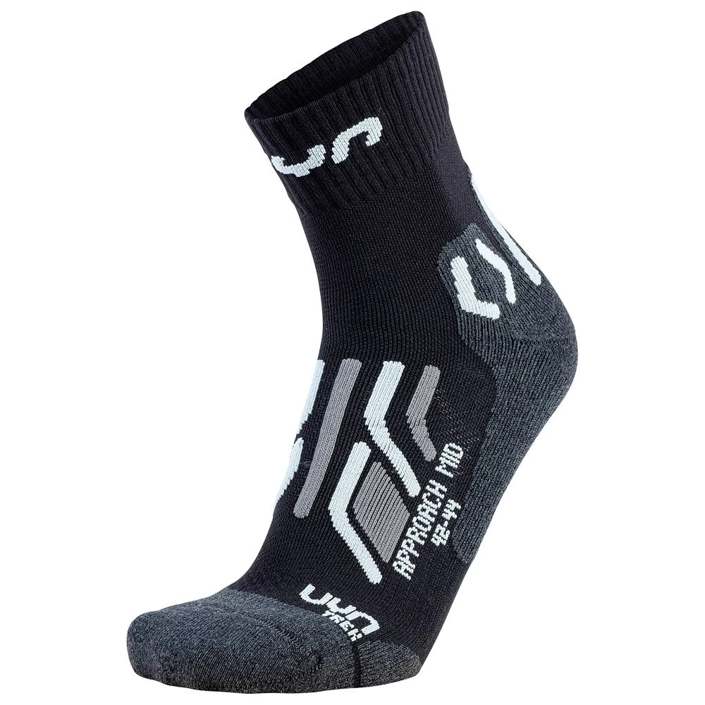 Chaussettes Uyn Trekking Approach Mid Lady Black Grey 1 Chaussettes Uyn Trekking Approach Mid Lady Black Grey