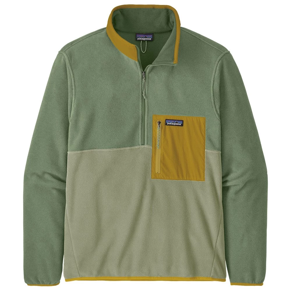 Polaire Patagonia M's Microdini 1/2 Zip Pullover Salvia Green 1 Polaire Patagonia M's Microdini 1/2 Zip Pullover Salvia Green