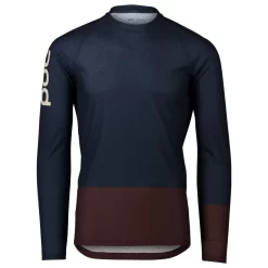 Maillot VTT Poc MTB Pure LS Jersey Turmaline Navy Axinite Brown