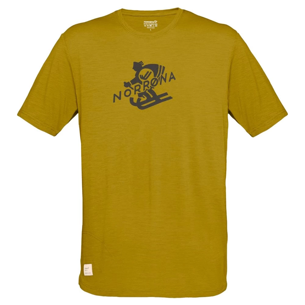 Tee-shirt De Rando Norrona Svalbard Wool Golden Palm 1 Tee-shirt De Rando Norrona Svalbard Wool Golden Palm