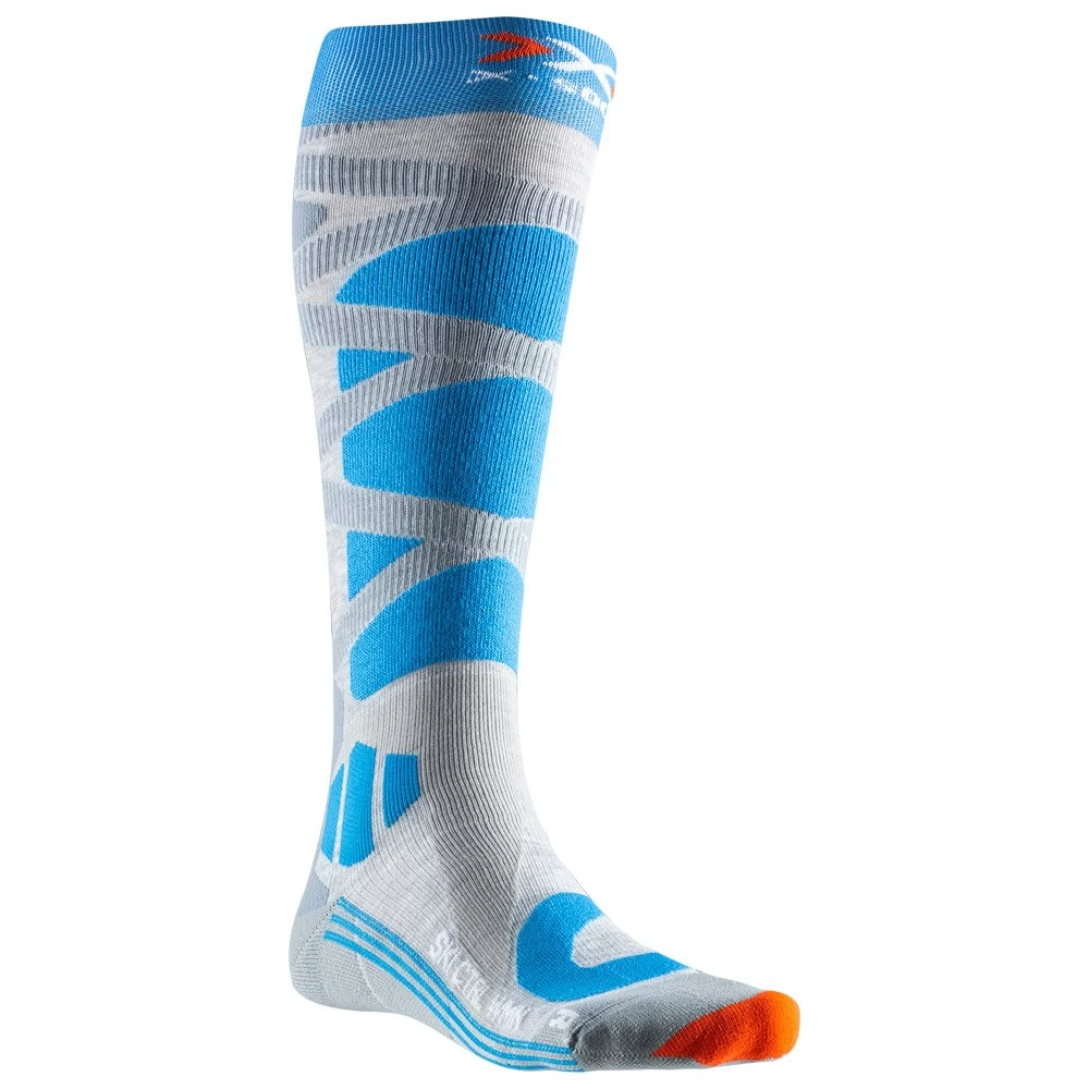 X-Socks Chaussettes X Socks Ski Control 4.0 Wmn Grey Melange Turquoise 2 X-Socks Chaussettes X Socks Ski Control 4.0 Wmn Grey Melange Turquoise – Image 2