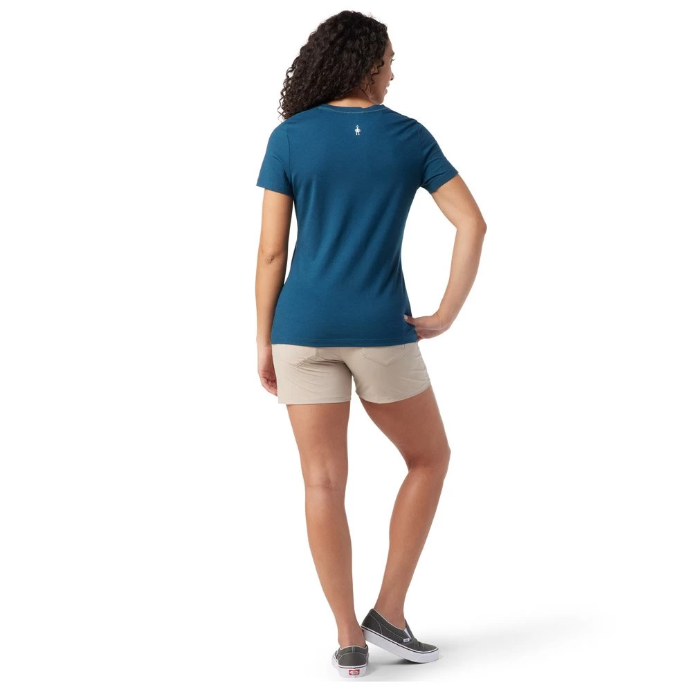 Tee-shirt De Rando Smartwool W's Merino Sport 150 S/S Slim Fit Twilight Blue 2 Tee-shirt De Rando Smartwool W's Merino Sport 150 S/S Slim Fit Twilight Blue – Image 2