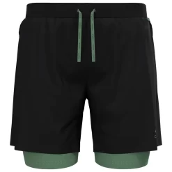 Short De Trail Odlo X-Alp Trail 6 Inch 2-In-1 Short Black, Loden Frost
