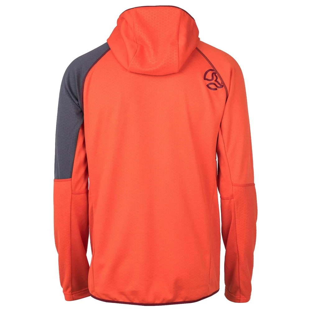 Polaire Ternua Rakker Hood Jkt M Orange Red/Whales Grey 2 Polaire Ternua Rakker Hood Jkt M Orange Red/Whales Grey – Image 2