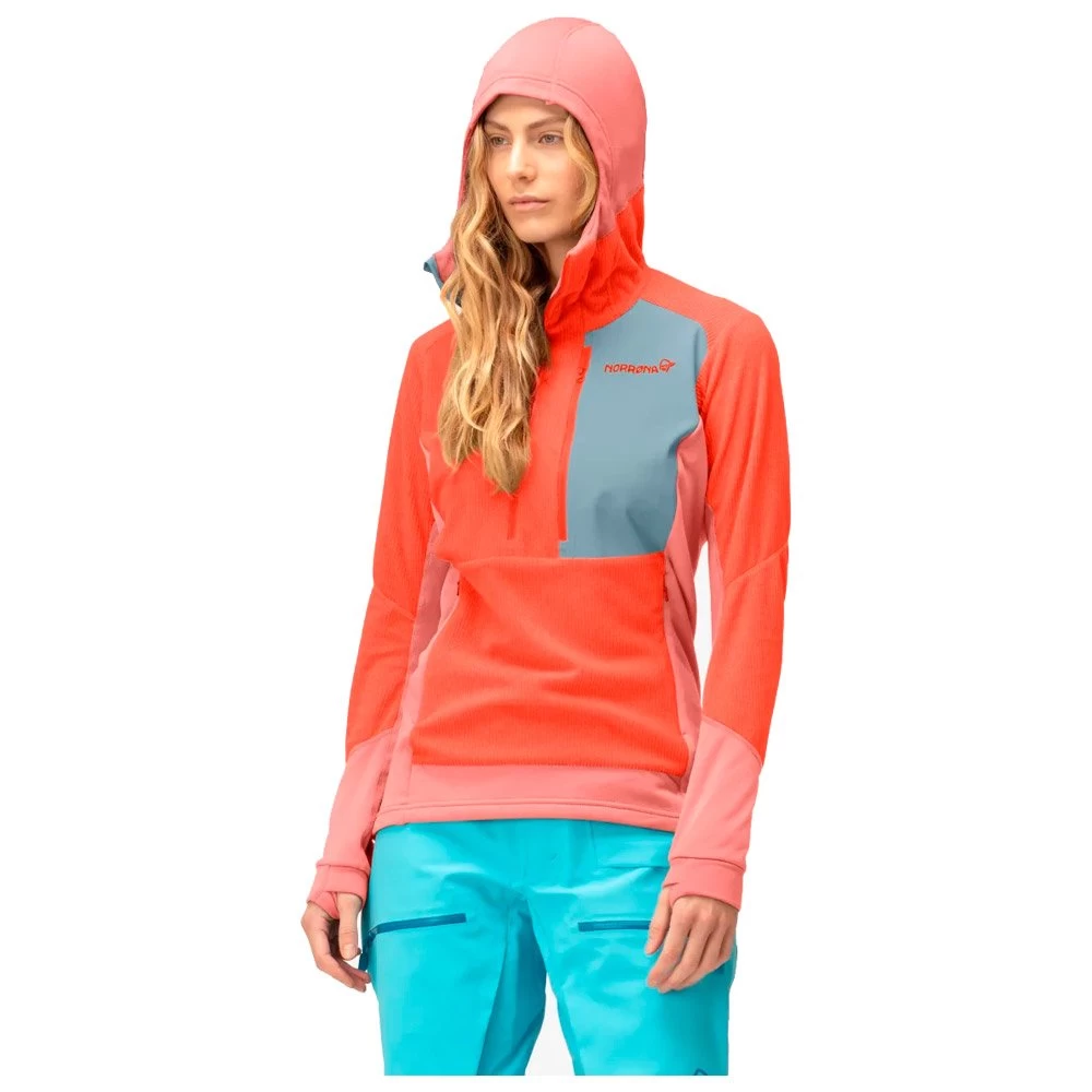 Polaire Norrona Lofoten Thermal Pro Hood W's Orange Alert Peach Amber 6 Polaire Norrona Lofoten Thermal Pro Hood W's Orange Alert Peach Amber – Image 6