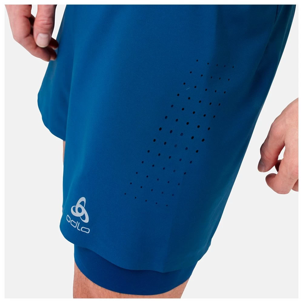 Short De Trail Odlo Zeroweight 5 Inch 2in1 Shorts Blue Wing Teal 3 Short De Trail Odlo Zeroweight 5 Inch 2in1 Shorts Blue Wing Teal – Image 3