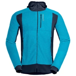 Polaire Norrona Falketind Alpha 120 Zip Hood Hawaiian Surf Indigo Night