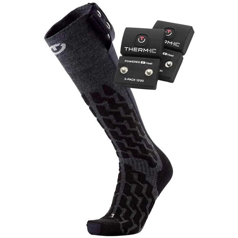 Chaussettes Therm-Ic Powersock Set Heat Fusion Uni + S-Pack 1200 Black Grey 1 Chaussettes Therm-Ic Powersock Set Heat Fusion Uni + S-Pack 1200 Black Grey