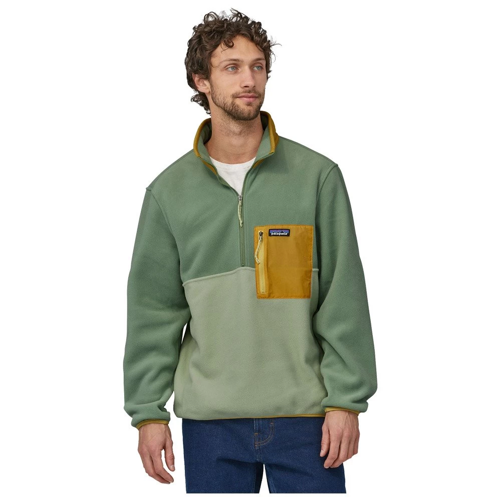 Polaire Patagonia M's Microdini 1/2 Zip Pullover Salvia Green 3 Polaire Patagonia M's Microdini 1/2 Zip Pullover Salvia Green – Image 3