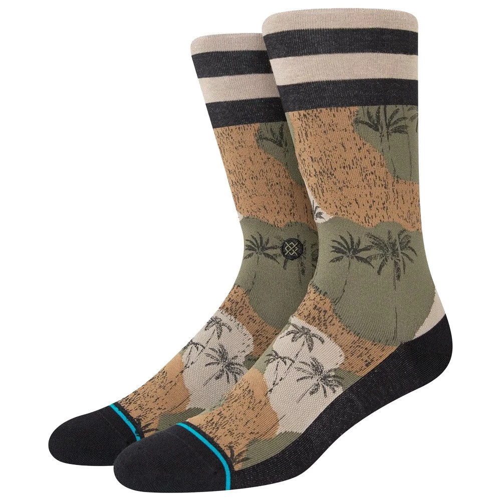 Chaussettes Stance Crew Sock Hidden Palm Green 1 Chaussettes Stance Crew Sock Hidden Palm Green