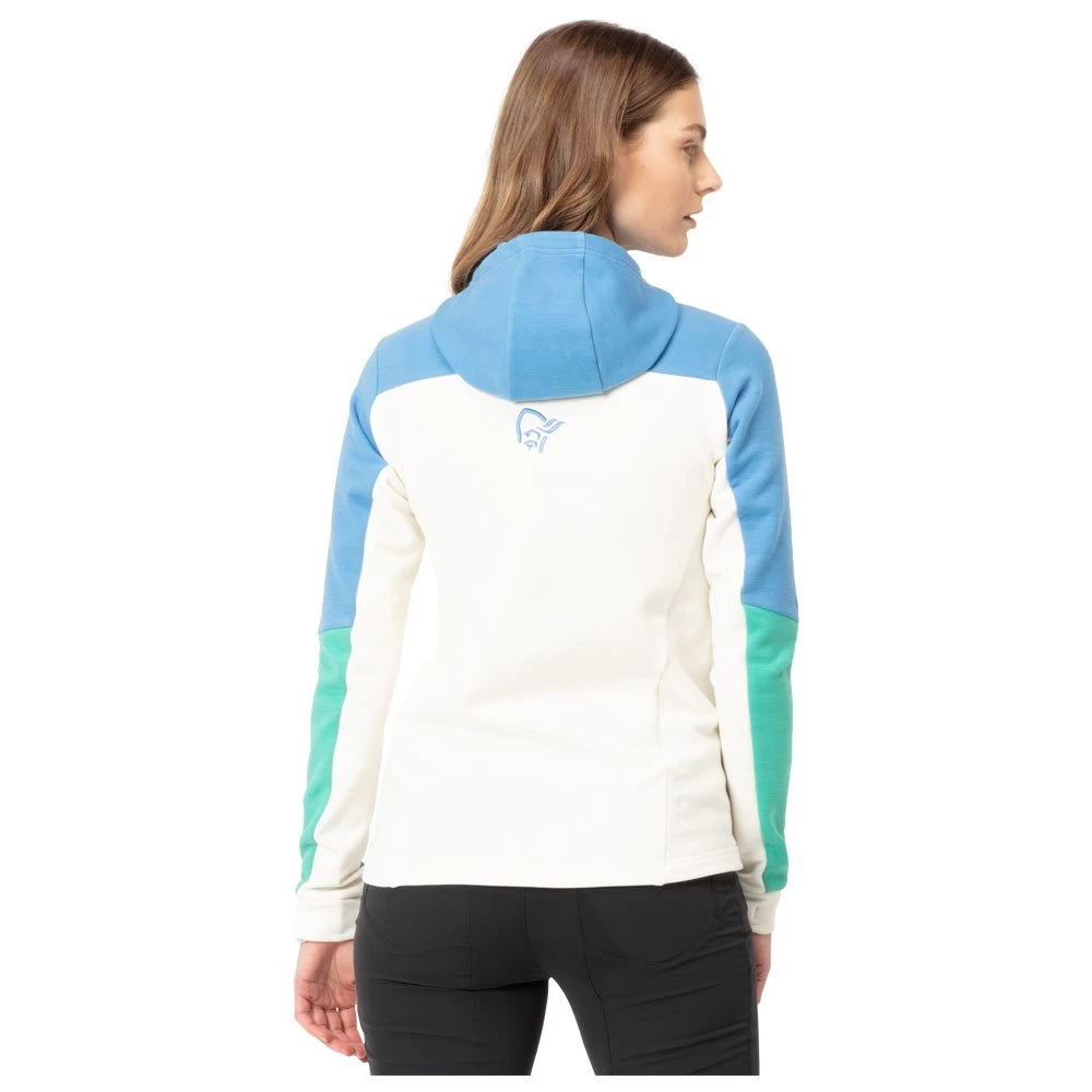 Polaire Norrona Women's Falketind Warmwool2 Stretch Zip Hood Campanula Arcadia 2 Polaire Norrona Women's Falketind Warmwool2 Stretch Zip Hood Campanula Arcadia – Image 2