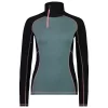 Sous-vêtement Technique Mons Royale Europe W's Olympus Half Zip Burnt Sage Black