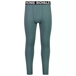Sous-vêtement Technique Mons Royale Europe M's Olympus Legging Burnt Sage Black