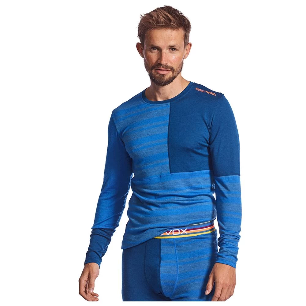 Sous-vêtement Technique Ortovox 185 Rock'n'wool Long Sleeve M Just Blue 2 Sous-vêtement Technique Ortovox 185 Rock'n'wool Long Sleeve M Just Blue – Image 2
