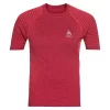 Tee-shirt De Trail Odlo Essential Seamless T-Shirt S/S Crew Neck Wmn Paradise Pink Melange