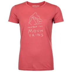 Tee-shirt De Rando Ortovox 150 Cool Mtn Protector Tshirt W Wild Rose