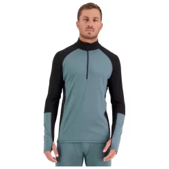 Sous-vêtement Technique Mons Royale Europe M's Olympus Half Zip Burnt Sage Black -Location de vêtements d'extérieur. d8dbc8eb1e949b625bfe54804a4815685846d42c H23MONRACC2269201 4