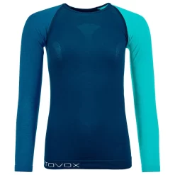 Sous-vêtement Technique Ortovox 120 Comp Light Long Sleeve W Petrol Blue