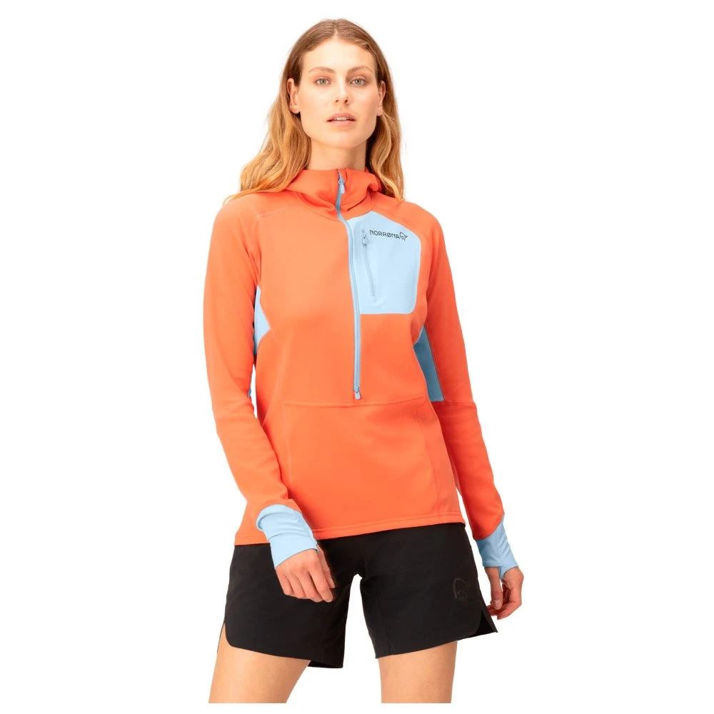 Polaire Norrona Senja Warm1 Hood W's Flamingo 3 Polaire Norrona Senja Warm1 Hood W's Flamingo – Image 3