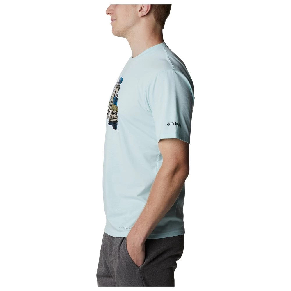 Tee-shirt De Rando Columbia M's Sun Trek SS Graphic Tee Icy Morn 2 Tee-shirt De Rando Columbia M's Sun Trek SS Graphic Tee Icy Morn – Image 2