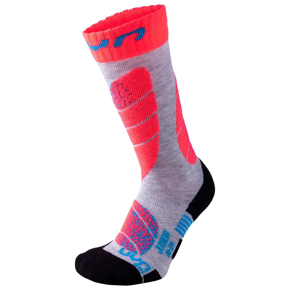 Chaussettes Uyn Junior Light Grey Coral Fluo 1 Chaussettes Uyn Junior Light Grey Coral Fluo