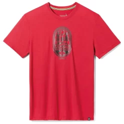 Tee-shirt De Rando Smartwool Mountain Trail Graphic Short Sleeve Slim Rythmic Red