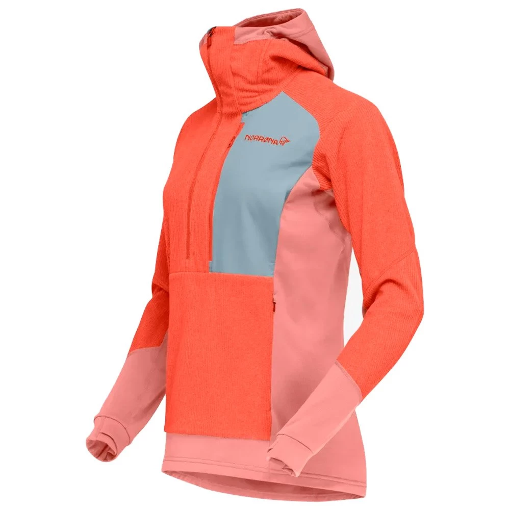 Polaire Norrona Lofoten Thermal Pro Hood W's Orange Alert Peach Amber 4 Polaire Norrona Lofoten Thermal Pro Hood W's Orange Alert Peach Amber – Image 4